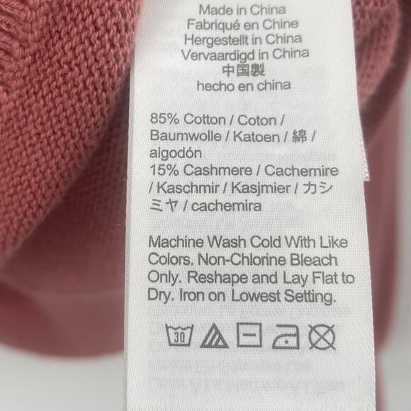 J Crew Crewneck Sweatshirt Cotton Cashmere Pullover Weathered Rose Pink Medium - Picture 8 of 10